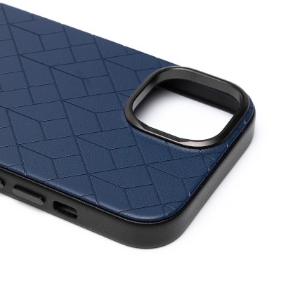 Чехол-накладка для Apple iPhone 15 (синий) - SM089 SafeMag экокожа