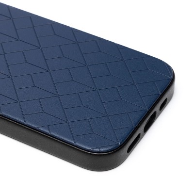 Чехол-накладка для Apple iPhone 15 (синий) - SM089 SafeMag экокожа