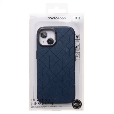 Чехол-накладка для Apple iPhone 15 (синий) - SM089 SafeMag экокожа