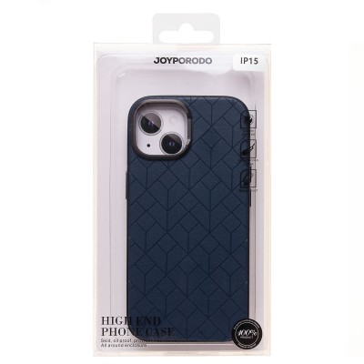 Чехол-накладка для Apple iPhone 15 (синий) - SM089 SafeMag экокожа