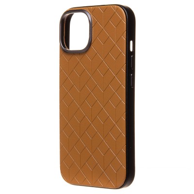Чехол-накладка для Apple iPhone 15 (коричневый) - SM089 SafeMag экокожа