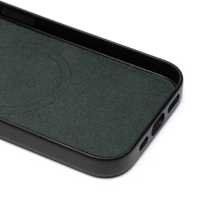 Чехол-накладка для Apple iPhone 15 (зеленый) - SM089 SafeMag экокожа