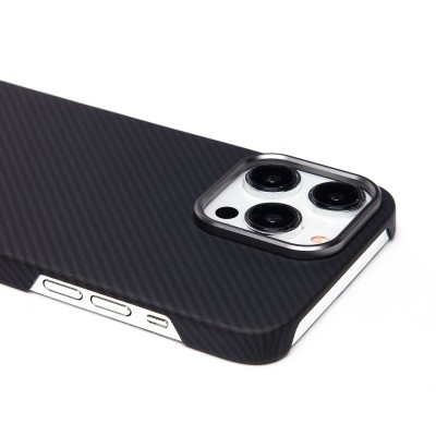 Чехол-накладка для Apple iPhone 14 Pro Max (черный) Cellis SM009 POSH KEVLAR SafeMag