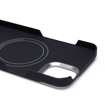 Чехол-накладка для Apple iPhone 14 (черный) Cellis SM009 POSH KEVLAR SafeMag