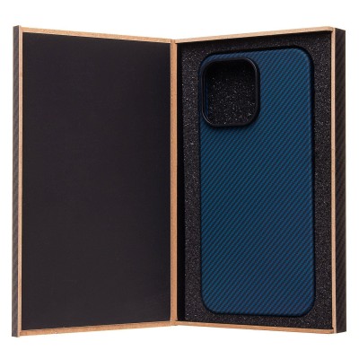 Чехол-накладка для Apple iPhone 15 Pro Max (синий) Cellis SM009 POSH KEVLAR SafeMag