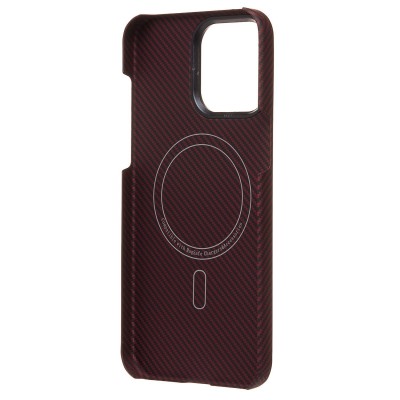 Чехол-накладка для Apple iPhone 15 Pro Max (красный) Cellis SM009 POSH KEVLAR SafeMag