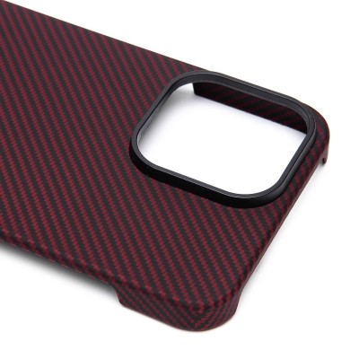 Чехол-накладка для Apple iPhone 15 Pro Max (красный) Cellis SM009 POSH KEVLAR SafeMag