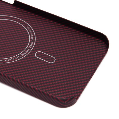Чехол-накладка для Apple iPhone 15 Pro Max (красный) Cellis SM009 POSH KEVLAR SafeMag