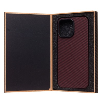 Чехол-накладка для Apple iPhone 15 Pro Max (красный) Cellis SM009 POSH KEVLAR SafeMag
