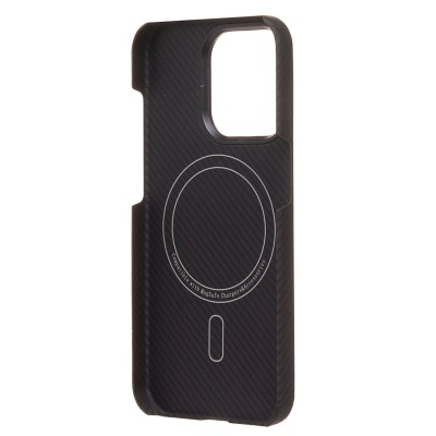 Чехол-накладка для Apple iPhone 15 Pro (черный) Cellis SM009 POSH KEVLAR SafeMag