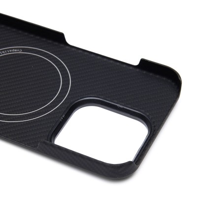 Чехол-накладка для Apple iPhone 15 Pro (черный) Cellis SM009 POSH KEVLAR SafeMag