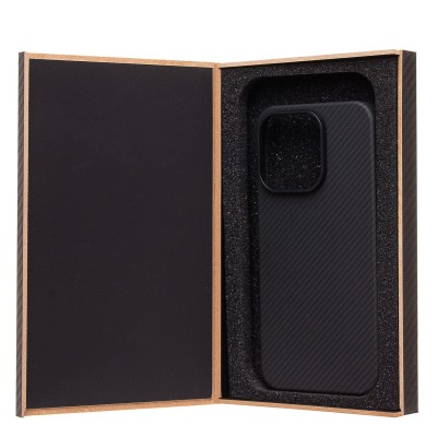 Чехол-накладка для Apple iPhone 15 Pro (черный) Cellis SM009 POSH KEVLAR SafeMag