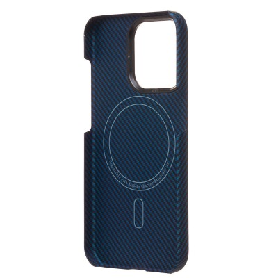 Чехол-накладка для Apple iPhone 15 Pro (синий) Cellis SM009 POSH KEVLAR SafeMag