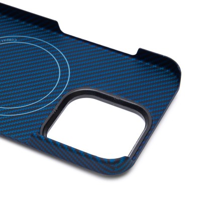 Чехол-накладка для Apple iPhone 15 Pro (синий) Cellis SM009 POSH KEVLAR SafeMag