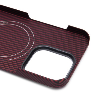 Чехол-накладка для Apple iPhone 15 Pro (красный) Cellis SM009 POSH KEVLAR SafeMag