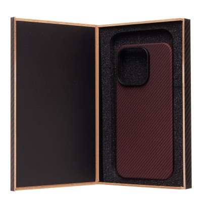 Чехол-накладка для Apple iPhone 15 Pro (красный) Cellis SM009 POSH KEVLAR SafeMag