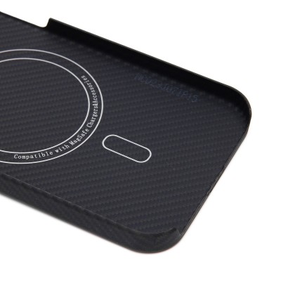 Чехол-накладка для Apple iPhone 15 (черный) Cellis SM009 POSH KEVLAR SafeMag