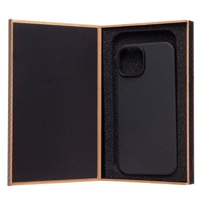 Чехол-накладка для Apple iPhone 15 (черный) Cellis SM009 POSH KEVLAR SafeMag