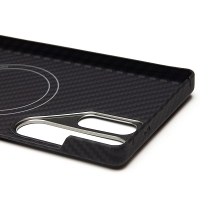 Чехол-накладка для Samsung Galaxy S25 Ultra (черный) Cellis SM009 POSH KEVLAR SafeMag