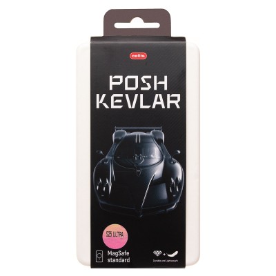 Чехол-накладка для Samsung Galaxy S25 Ultra (черный) Cellis SM009 POSH KEVLAR SafeMag