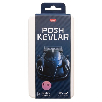 Чехол-накладка для Samsung Galaxy S25 Ultra (темно-синий) Cellis SM009 POSH KEVLAR SafeMag