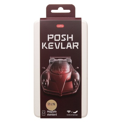 Чехол-накладка для Samsung Galaxy S25 Ultra (красный) Cellis SM009 POSH KEVLAR SafeMag