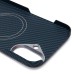 Чехол-накладка Apple iPhone 16 Plus (темно-синий) Cellis SM009 POSH KEVLAR для