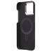 Чехол-накладка Apple iPhone 16 Pro Max (черный) Cellis SM009 POSH KEVLAR для Чехол-накладка Apple iPhone 16 Pro Max (черный) Cellis SM009 POSH KEVLAR для