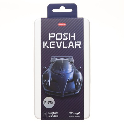 Чехол-накладка Apple iPhone 16 Pro (темно-синий) Cellis SM009 POSH KEVLAR для