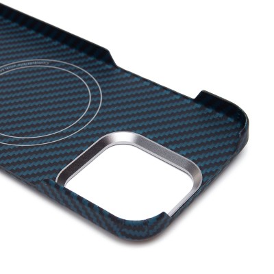 Чехол-накладка Apple iPhone 16 Pro (темно-синий) Cellis SM009 POSH KEVLAR для
