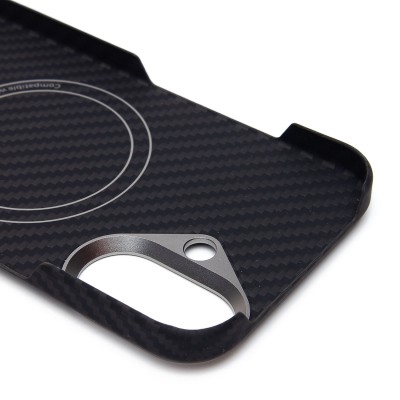 Чехол-накладка Apple iPhone 16 (черный) Cellis SM009 POSH KEVLAR для