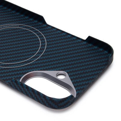 Чехол-накладка Apple iPhone 16 (темно-синий) Cellis SM009 POSH KEVLAR для