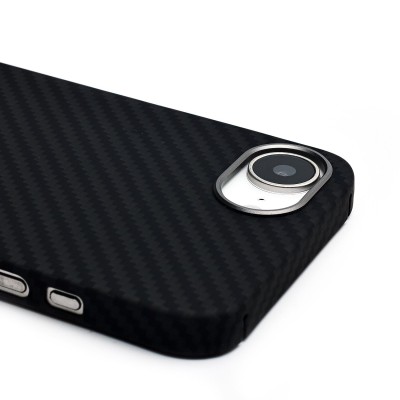 Чехол-накладка Apple iPhone 16e (черный) Cellis SM009 POSH KEVLAR для Чехол-накладка Apple iPhone 16e (черный) Cellis SM009 POSH KEVLAR для