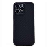 Чехол-накладка для Apple iPhone 15 Pro Max (черный) Cellis SM009 POSH KEVLAR с закрытой камерой SafeMag