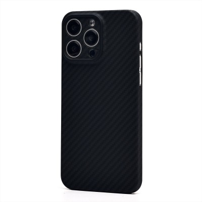 Чехол-накладка для Apple iPhone 15 Pro Max (черный) Cellis SM009 POSH KEVLAR с закрытой камерой SafeMag