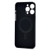 Чехол-накладка для Apple iPhone 15 Pro Max (черный) Cellis SM009 POSH KEVLAR с закрытой камерой SafeMag