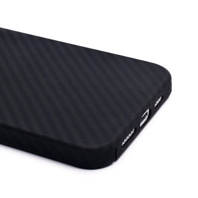 Чехол-накладка для Apple iPhone 15 Pro Max (черный) Cellis SM009 POSH KEVLAR с закрытой камерой SafeMag
