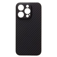 Чехол-накладка для Apple iPhone 15 Pro (черный) Cellis SM009 POSH KEVLAR с закрытой камерой SafeMag