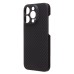 Чехол-накладка для Apple iPhone 15 Pro (черный) Cellis SM009 POSH KEVLAR с закрытой камерой SafeMag