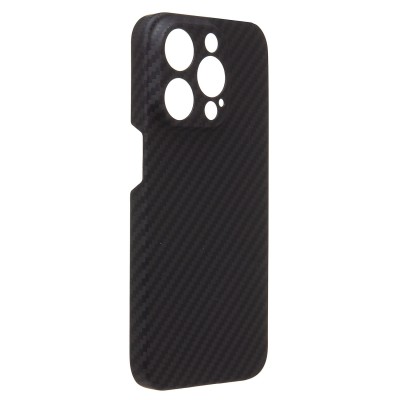 Чехол-накладка для Apple iPhone 15 Pro (черный) Cellis SM009 POSH KEVLAR с закрытой камерой SafeMag