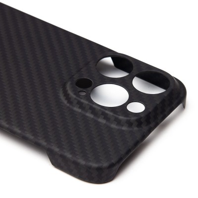 Чехол-накладка для Apple iPhone 15 Pro (черный) Cellis SM009 POSH KEVLAR с закрытой камерой SafeMag