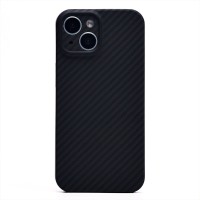 Чехол-накладка для Apple iPhone 15 (черный) Cellis SM009 POSH KEVLAR с закрытой камерой SafeMag