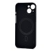 Чехол-накладка для Apple iPhone 15 (черный) Cellis SM009 POSH KEVLAR с закрытой камерой SafeMag