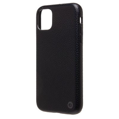 Чехол-накладка для Apple iPhone 11 Натуральная кожа зернистая (черный) Cellis SM030 SafeMag