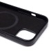 Чехол-накладка для Apple iPhone 14 Натуральная кожа зернистая (черный) Cellis SM030 SafeMag