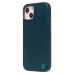 Чехол-накладка для Apple iPhone 14 Натуральная кожа зернистая (темно-синий) Cellis SM030 SafeMag