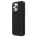 Чехол-накладка для Apple iPhone 15 Pro Max Натуральная кожа зернистая (черный) Cellis SM030 SafeMag