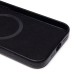Чехол-накладка для Apple iPhone 15 Pro Max Натуральная кожа зернистая (черный) Cellis SM030 SafeMag