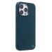 Чехол-накладка для Apple iPhone 15 Pro MaxНатуральная кожа зернистая (темно-синий) Cellis SM030 SafeMag