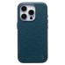 Чехол-накладка для Apple iPhone 15 Pro Натуральная кожа зернистая (темно-синий) Cellis SM030 SafeMag